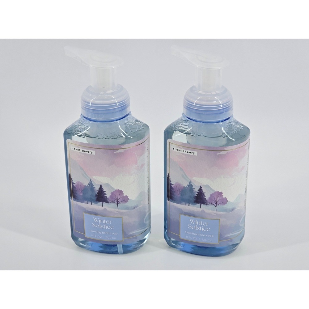 Scent Theory Winter Solstice Foaming Hand Soap 11oz Set of 2 Evergreen Pine Soap